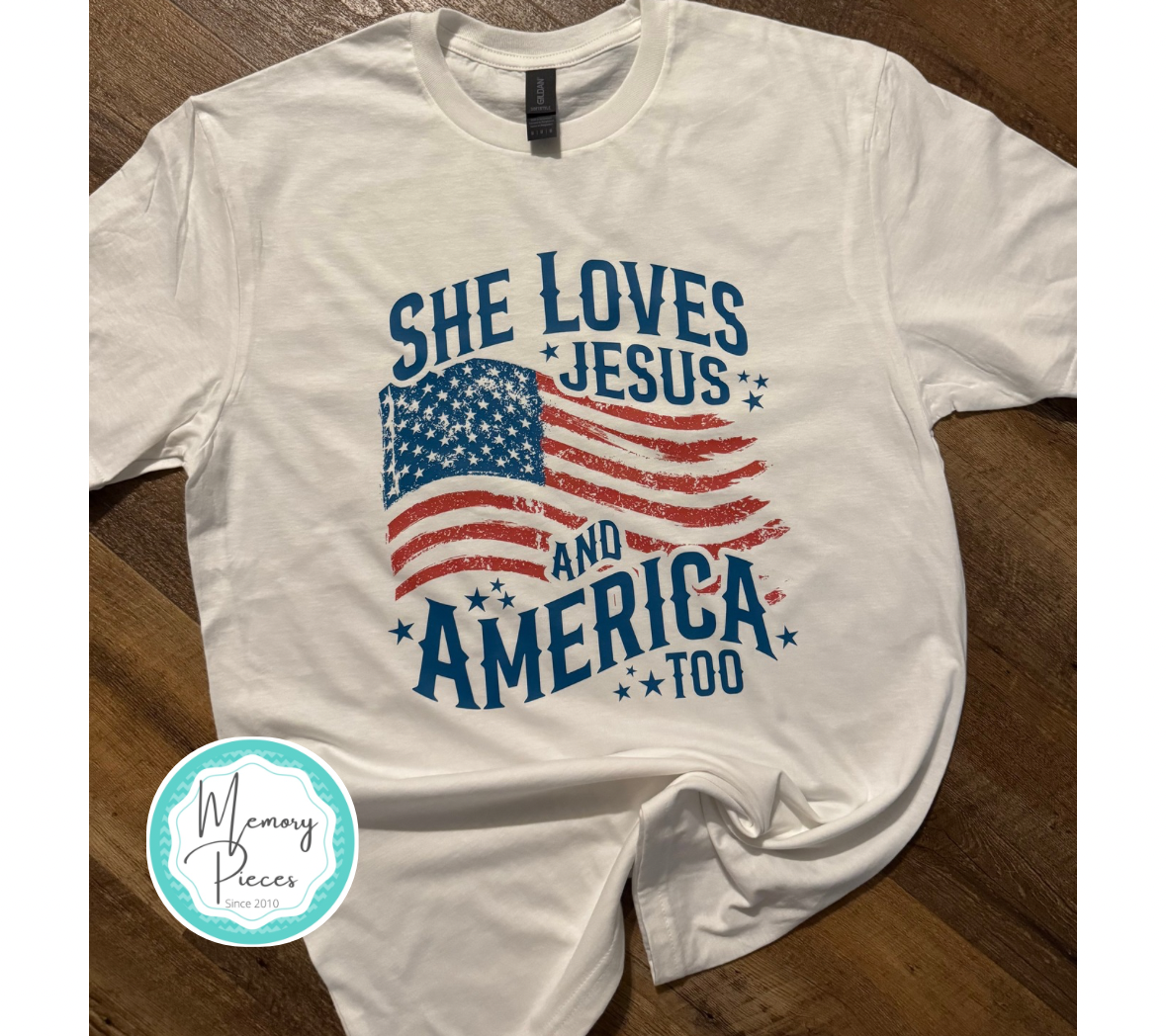 ‘She loves Jesus and America too’ t-shirt