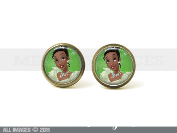 Green Princess 12mm Post Earrings