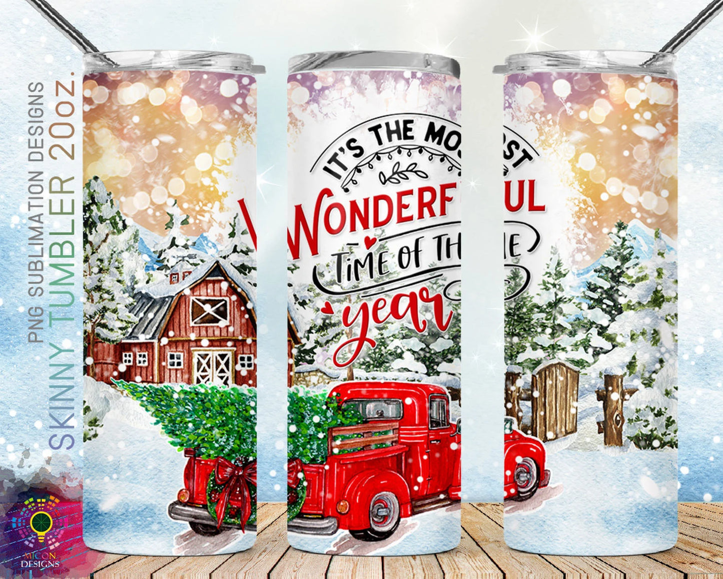 20 ounce Insulated Skinny Tumbler - It's the most wonderful time of the year