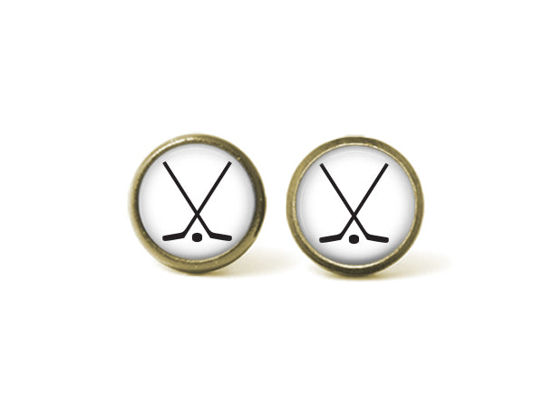 Hockey Stick 12mm Post Earrings