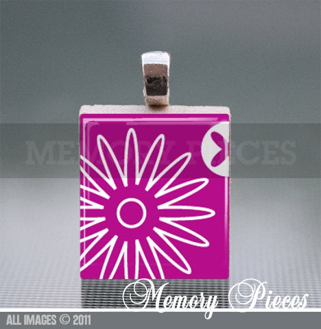 Scrabble Tile Pendant with Ball Chain