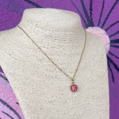 Color Initial Necklaces