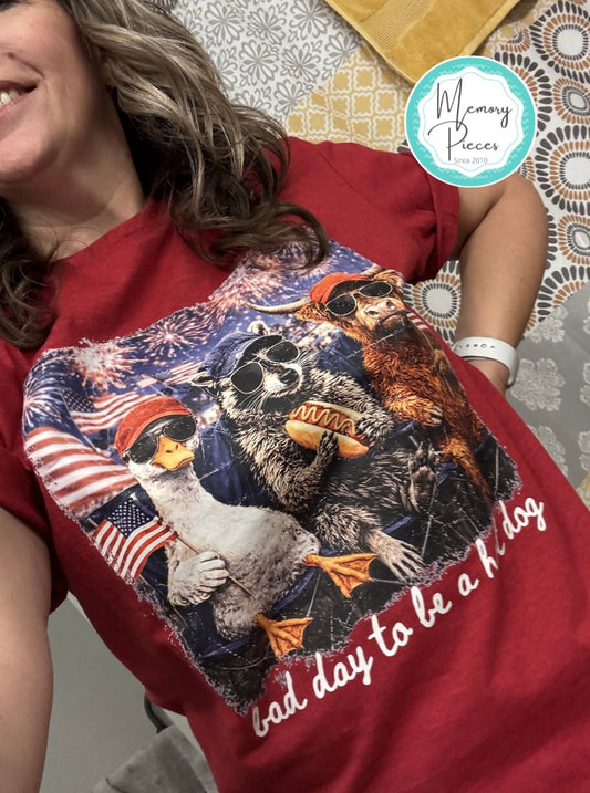 'lt’s a bad day to be a hot dog’ t-shirt