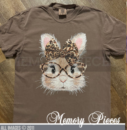 Funny Bunny Face with Glasses