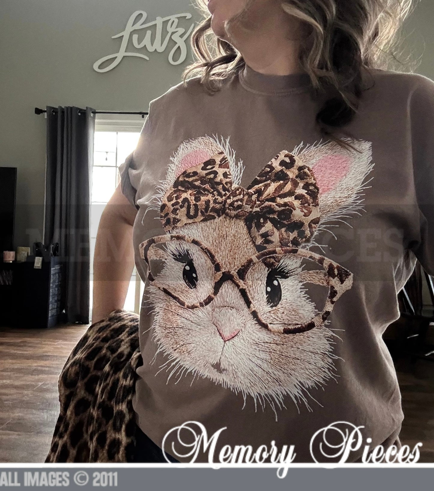 Funny Bunny Face with Glasses