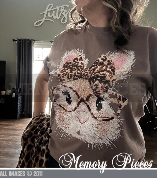 Funny Bunny Face with Glasses