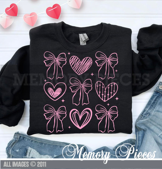 Pink Hearts and Bows