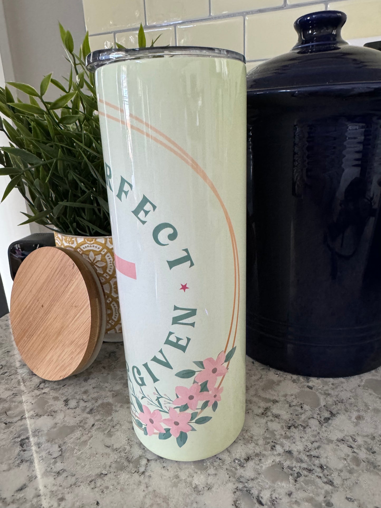 20 ounce Insulated Skinny Tumbler - Not Perfect Just Forgiven