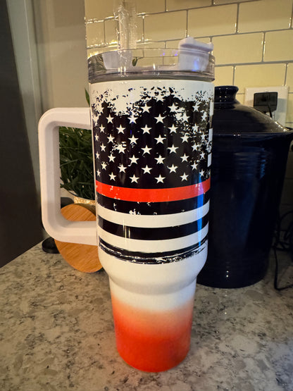 40 ounce Insulated Travel Tumbler - Fire Department Fire Fighter
