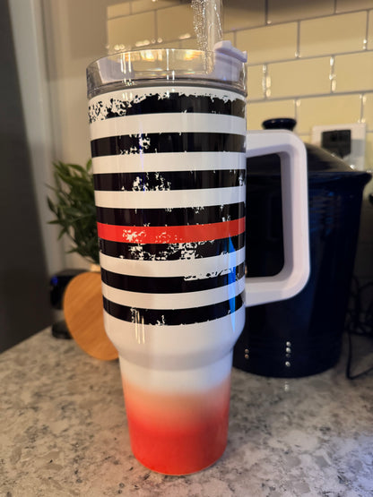 40 ounce Insulated Travel Tumbler - Fire Department Fire Fighter