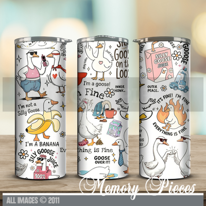 20 ounce Insulated Skinny Tumbler -  Silly Goose