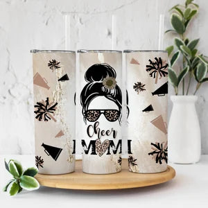 20 ounce Insulated Skinny Tumbler - Cheer Mom
