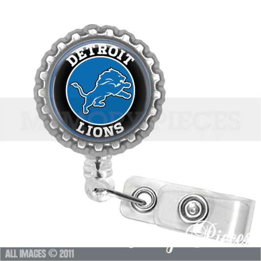 Detroit Lions Retractable Badge Holder / Reel