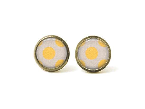 Boho Polka Dots 12mm Post Earrings