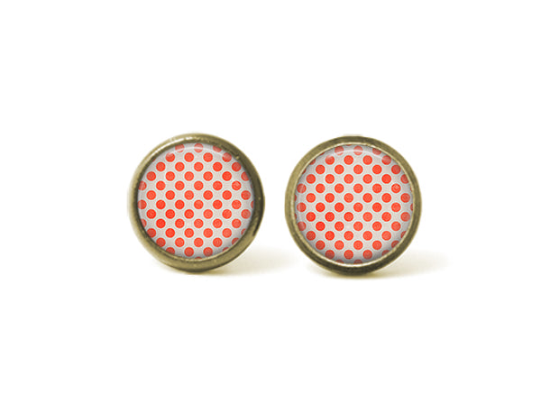 Boho Polka Dots 12mm Post Earrings