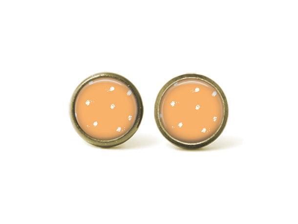 Boho Polka Dots 12mm Post Earrings