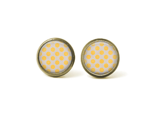 Boho Polka Dots 12mm Post Earrings
