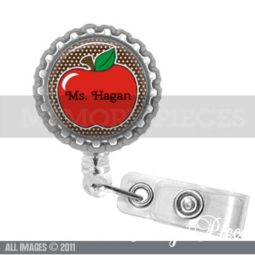 Personalized Teacher Retractable Badge Holder/Reel