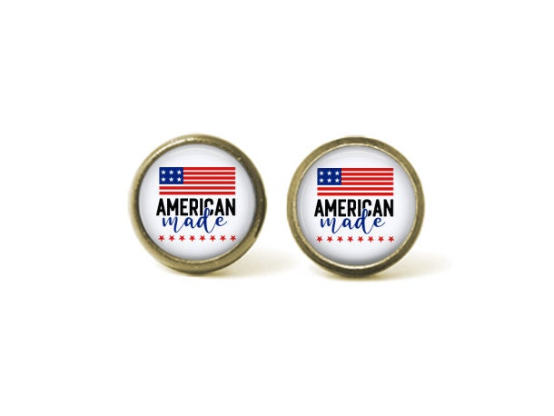 American Made 12mm Post Earrings
