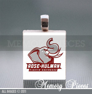 Rose-Hulman Scrabble Tile Pendant with Silver Ball Chain